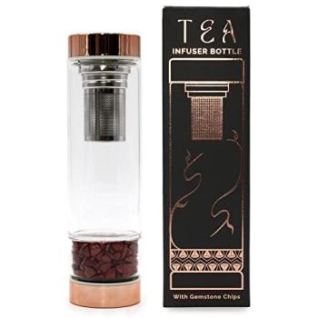 500 ml Crystal Tea Infuser – Rose Gold & Red Jasper