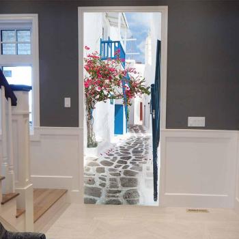 Waterproof 3D Wallpaper Door Sticker