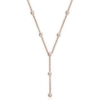 Elli Y-Kette »Halskette Y-Kette mit Kristalle in 925 Silber«