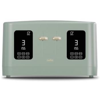 Digital 4-Slice Toaster with Toast Timer and Countdown, 1600W, Wide Slot, 7 Browning Levels, Auto Stop