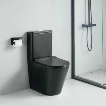 Cipoli Inodoro Estilo Negro Mate con Sistema de Cisterna Reducida