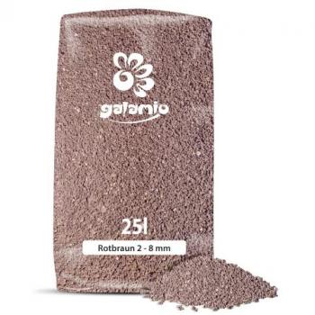 Lavamulch Rotbraun 2–8 mm – Galamio, 25 kg pro Bag, 40 Bags