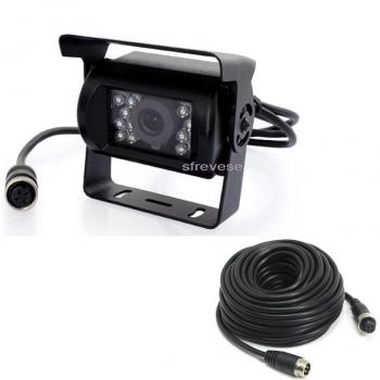 9 TFT LCD Rear View Monitor + Waterproof 4Pin 18 LED Reversing Camera Bundle