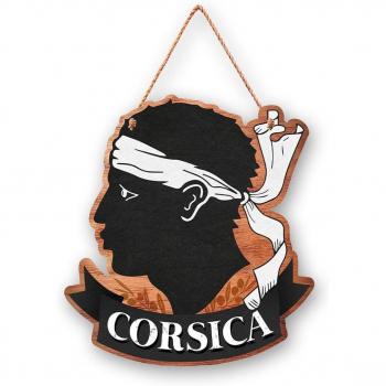Placa Artística 'Córcega' con Diseño de Cabeza de Moro