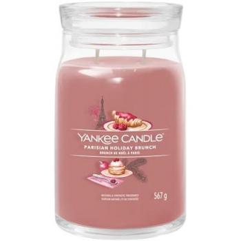 Bougie YANKEE CANDLE : Brunch de Noël Paris – Rose, Verre – 567 g