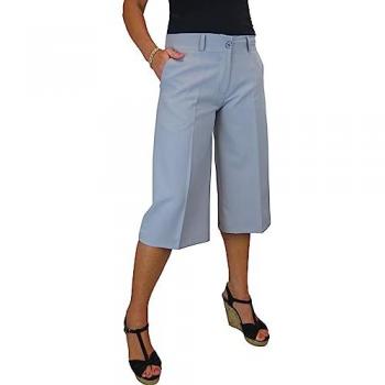 Women’s Paulo Due Pleated Culottes in Light Grey, Size 14