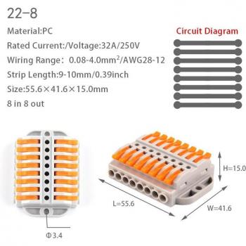 Conectores Compactos Rápidos de Cable – 5 Pines