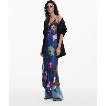 Abito Desigual Apolo Rosso Chiaro Fiori
