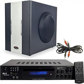 Luxman GIGA SB7 Caisson 80W Actif avec Amplificateur Hifi Karaoké 5.2/USB SD BT FM (EA-7360-BT)