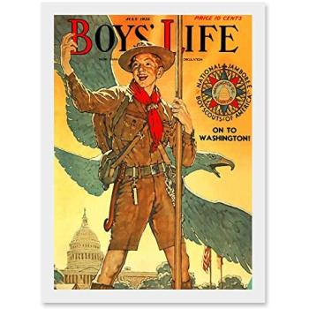 Comic Boys Life 1935 Scout Eagle White House Jamboree Framed Wall Art Print