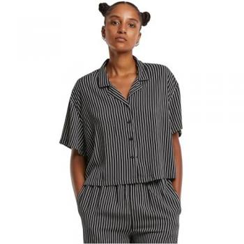 Urban Classics Damen Kurzärmel-Bluse aus Viskose – Resort Look