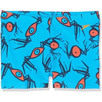 Speedo Short de Bain Garçon Bleu Marine/Orange Vif FR : L (Taille Fabricant : 4 Ans)