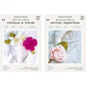 Coffret artisanal mariage : serre-tête floral et boutonnière à personnaliser
