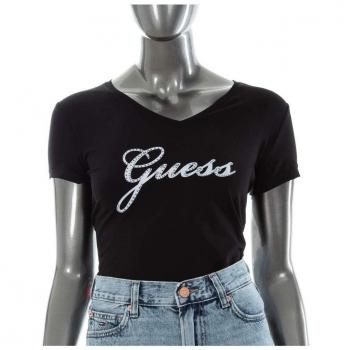 Studs Tee Femme Guess XS Noir T-Shirt