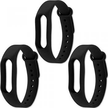 Bracelet OCIDUAL 3 : silicone doux, anti-perte, remplaçant Mi Smart Band 2 noir