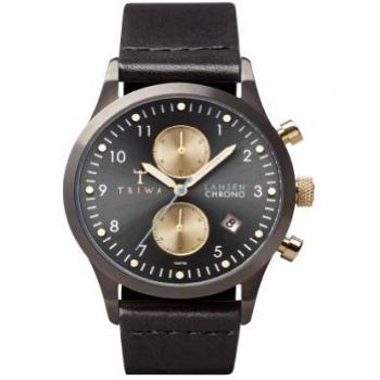 TRIWA Lansen Walter Chrono-Glas Uhr – Schwarz LCST101_CL012713