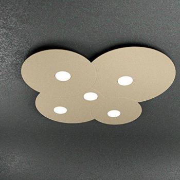Plafoniera Cloud Metallo Sabbia 5 Luci Gx53