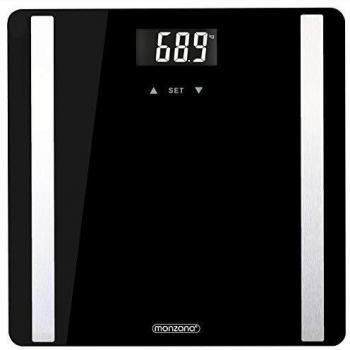 Digitale Personenwaage 8 in 1 mit BIA-Sensorsystem und LCD-Display schwarz