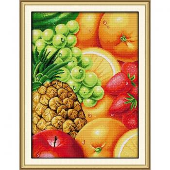 Vida Tranquila Fruit Stitch: Set de Puntado con Imágenes Frutales