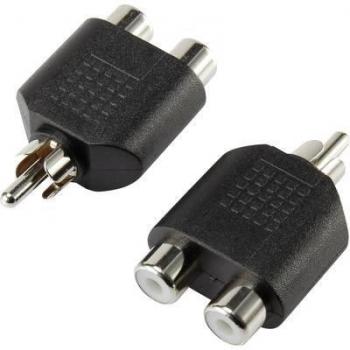 SpeaKa Professional Cinch Audio Y-Adapter 1x Cinch-Stecker 2x Cinch-Buchse