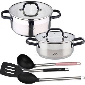 SanIgnacio Pro Set de Cacerolas 20/24 cm con Utensilios Nylon