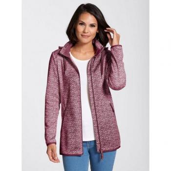 Veste bordeaux-blanc en polaire