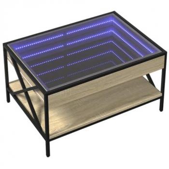 Infinity LED Coffee Table in Sonoma Oak 70x50x38 cm