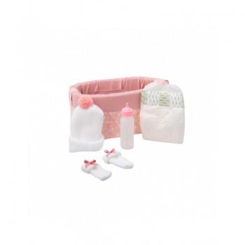 Set de canastilla para muñecos bebé Arias azul o rosa con accesorios
