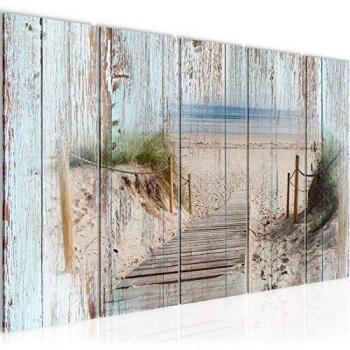 Tableau Décoratif Plage 200x80 cm en Bois