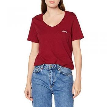 Superdry T-Shirt V-Neck, Rosso (Furnace Red A8R)