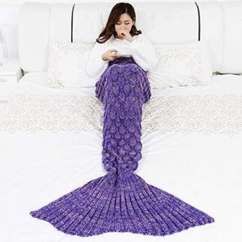 Coperta con Motivo di Pesce e Coda di Sirena per Tutte le Stagioni di YOWAO
