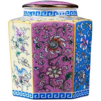 Jingdezhen Pink Enamel Ceramic Tea Storage Jar