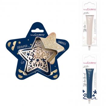 Conjunto Estrella Dorada con 2 Rotuladores Chocolate Noche