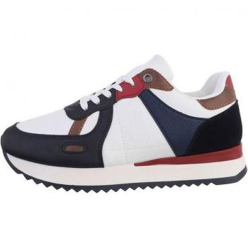 Ital-Design Herren Flach-Sneaker in Weiß