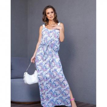 Maxikleid aus leichtem Chiffonstoff mit Volant-Detail, Plus-Größe