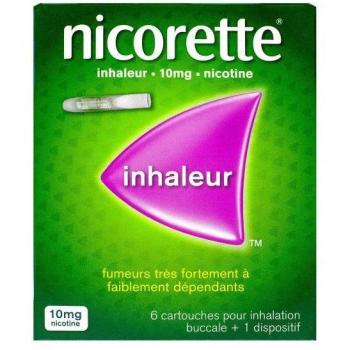 Nicorette Inhaleur 10 mg, 6 cartouches + 1 dispositif