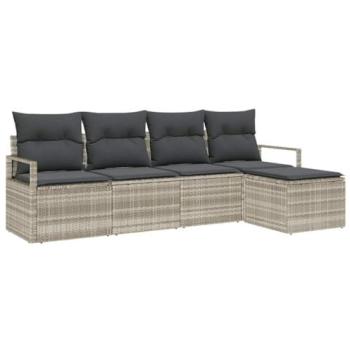 Ensemble de Mobilier de Jardin 5 Pièces en Rotin Poly