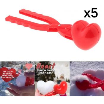 Boules de neige cœur avec pinces