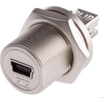 Rs Pro Mini-USB-B Metallbuchse mit Schraubverbindung