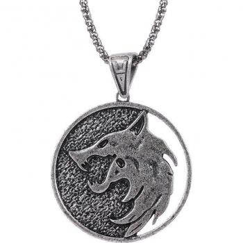 Biker Wolf Head Necklace
