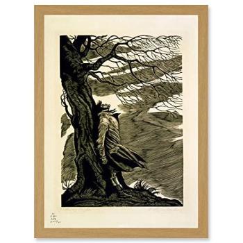 Black & White Heathcliff Wuthering Heights Framed A4 Print