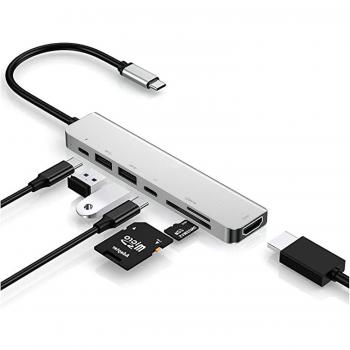 Adaptador Hoshino USB-C con 2 puertos USB y HDMI 4K