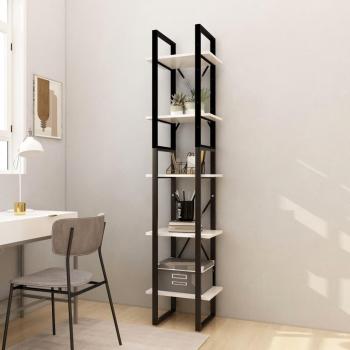 Pinewood 5-Tier White Book Shelf 40x30x175 cm