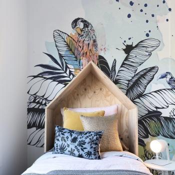 Jungla Encantada y Loro Celeste: Papel Pintado
