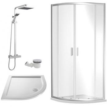 900mm Quadrant Shower Enclosure with Tray and Waste