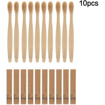 Pack Eco-cepillo de Dientes de Bambú – 10 Pequeños Diseñados para la Higiene Oral