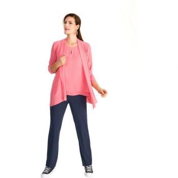 Damen Chiffonblazer mit 3/4-Ärmeln