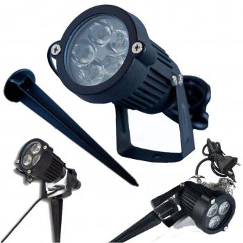 Faretto Da Giardino LED 5W Luce Fredda con Supporto Picchetto IP65