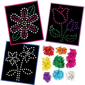 Shimmering Garden Sequin Craft Pictures (Pack of 5) Craft Kits