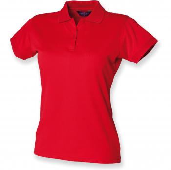Classic Red Henbury Coolplus Polo Shirt for Women
